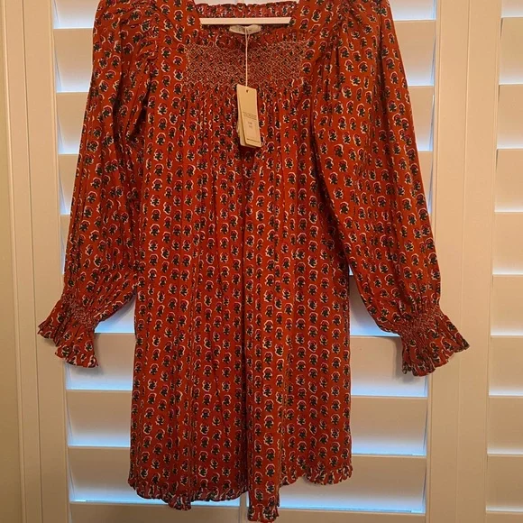 Doen Red and Cream Mini Dress - Picture 2 of 5